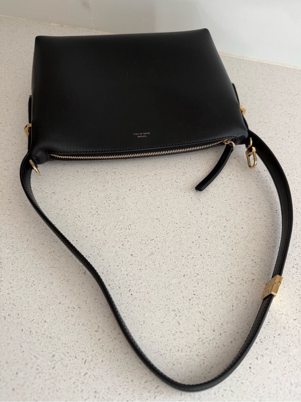 TOTEME shoulder bag Logo-detail Black leather - Picture 4 of 7